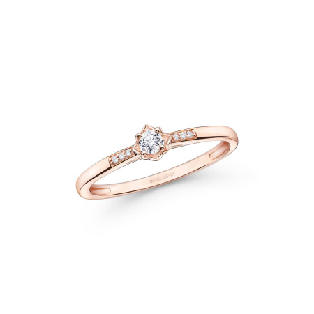 Solitaire Mauboussin Ma Reine d'Amour N°1 en or rose et diamants